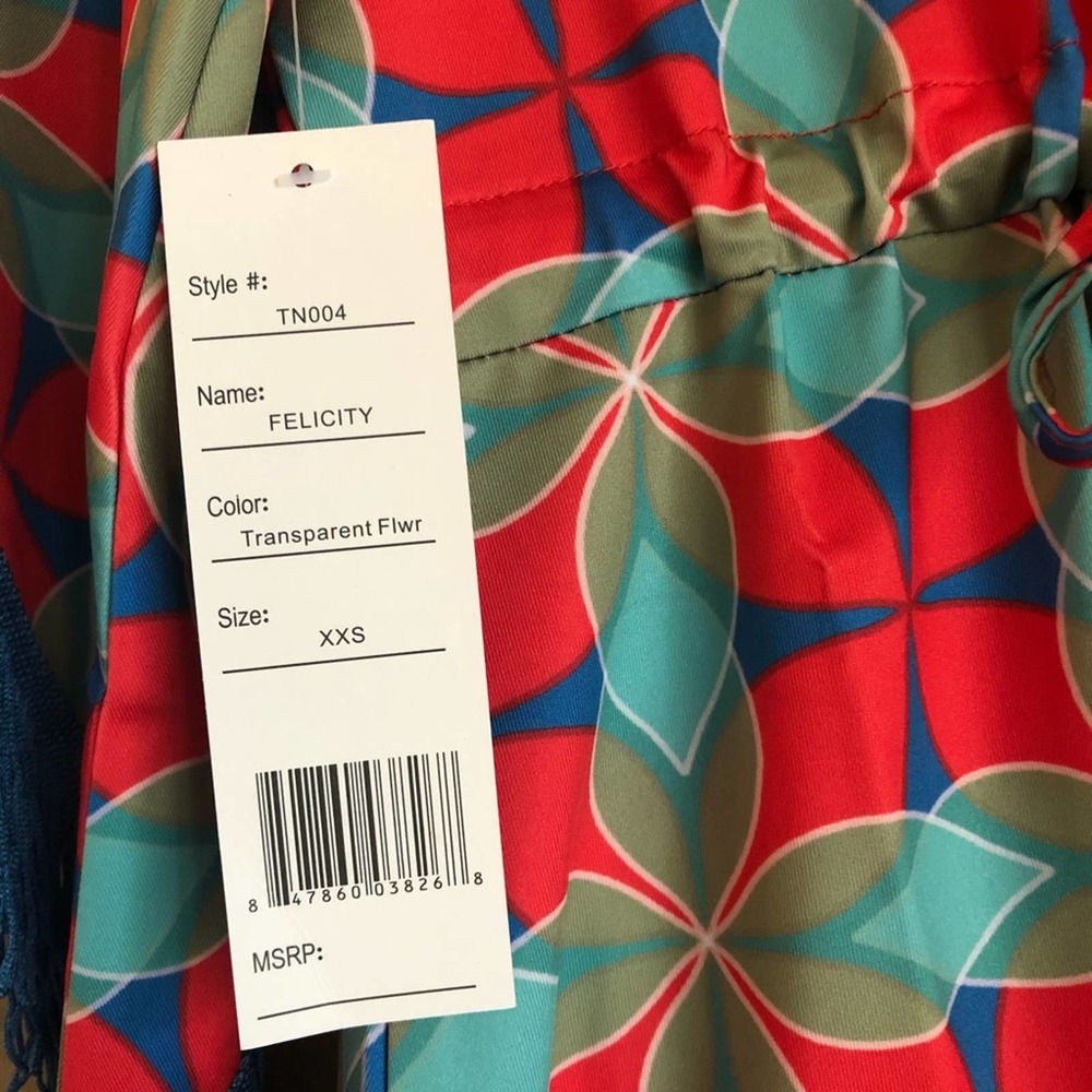 NEW Tracy Negoshian Coverup Felicity Fringed Dress Geo Vacation Poolside Resort - Picture 4 of 7